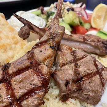 Petra Greek - Lamb Chop Plate - Greek Near Me - Sacramento, California