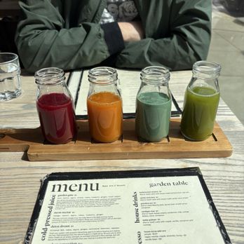 The Garden Table - Juice flight - Breakfast & Brunch Near Me - Indianapolis, Indiana The Garden Table - Juice flight - Breakfast & Brunch Near Me - Indianapolis, Indiana