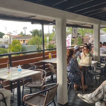 Fuego Sushi - Partial view of the covered patio seating - Sushi Bars Near Me - San Diego, California
