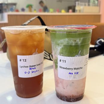Ambrosia Brew - Lychee Black Tea and Strawberry Matcha - Coffee & Tea Near Me - Garden Grove, California Ambrosia Brew - Lychee Black Tea and Strawberry Matcha - Coffee & Tea Near Me - Garden Grove, California