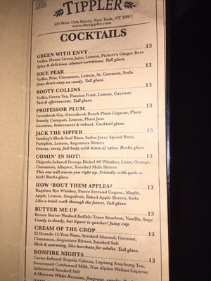 Menu photo 4 The Tippler New York, NY Menu photo 4 The Tippler New York, NY