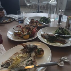 Drake Seafood & Oysterette - Everything is served family style.