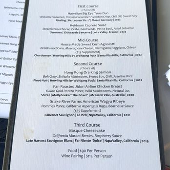 Spago - Spago Three Course Menu Options 6/25 - New American Near Me - Las Vegas, Nevada Spago - Spago Three Course Menu Options 6/25 - New American Near Me - Las Vegas, Nevada