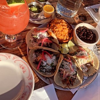 Xaco Taco - Tacos rice and beans . Watermelon marg - Mexican Near Me - Providence, Rhode Island