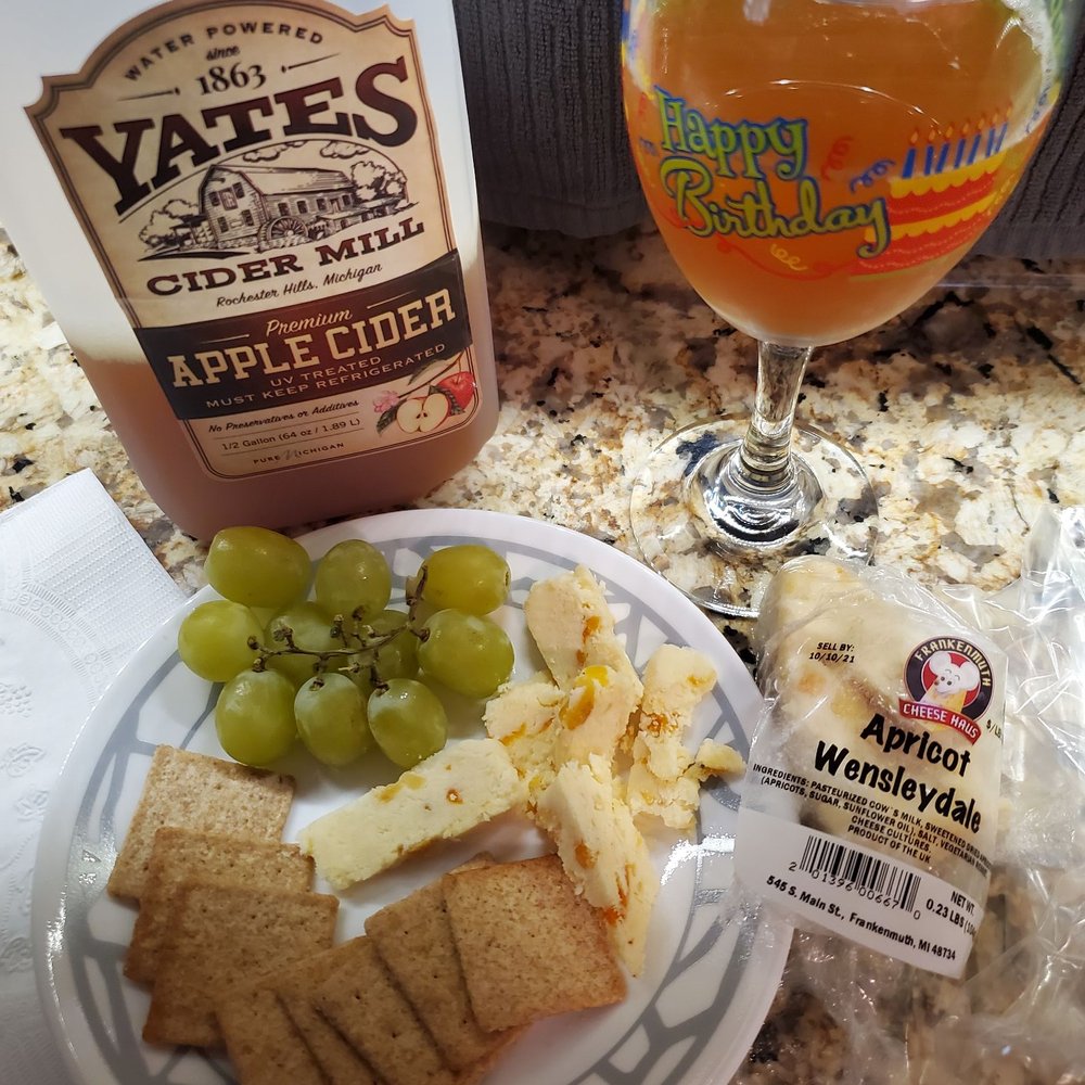 Frankenmuth Cheese Haus - Apricot Wensleydale Cheese bought at the Cheese Haus... for My Tasty Tuesday Lunch. The cheese was ok but dry so just 6/10. 9/21/2021 - Cheese Shops Near Me - Frankenmuth, Michigan Frankenmuth Cheese Haus - Apricot Wensleydale Cheese bought at the Cheese Haus... for My Tasty Tuesday Lunch. The cheese was ok but dry so just 6/10. 9/21/2021 - Cheese Shops Near Me - Frankenmuth, Michigan