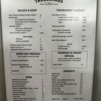 Treebeards - Menu - Cajun/Creole Near Me - Houston, Texas