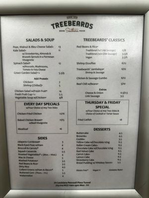 Menu photo 1 Treebeards Houston, TX
