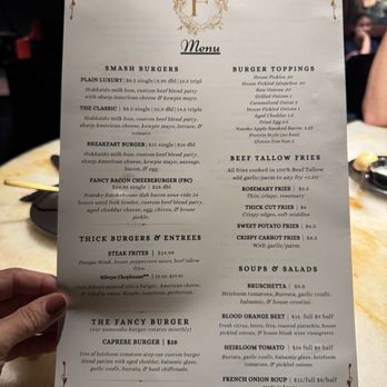 Fancy Burger - Menu - Burgers Near Me - Orem, Utah