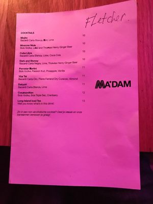 Menu photo 2 Madam Amsterdam, NH