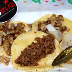 Tacos Acapulco - Tacos de Tripa and barbacoa (comes with cilantro & onion)