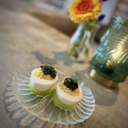 Oystertown - Caviar deviled eggs