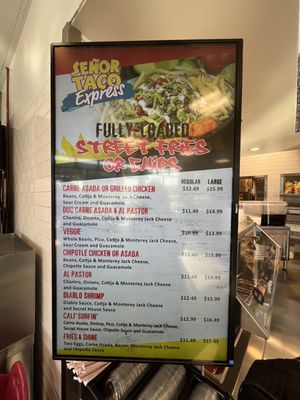 Menu photo 3 Senor Taco Express Gilbert, AZ
