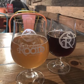 Strange Roots Experimental Ales - Sour Ginger & Bourbon Barrel la Pienture - Breweries Near Me - Millvale, Pennsylvania