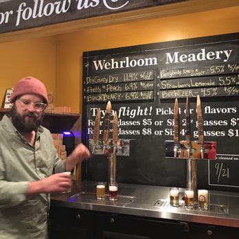 Wehrloom Honey - Eric, pouring samples of Meade. - Honey Near Me - Robbinsville, North Carolina Wehrloom Honey - Eric, pouring samples of Meade. - Honey Near Me - Robbinsville, North Carolina