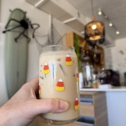 Grove Surf + Coffee - Orange vanilla latte and their cute decor!