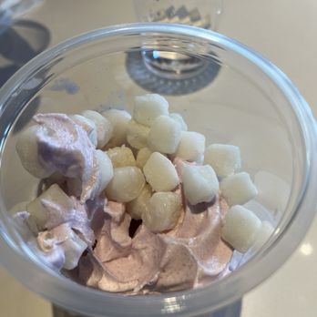 Krav Cafe - ube soft serve with mini mochis (phone did not eat first) - Cafes Near Me - Denver, Colorado