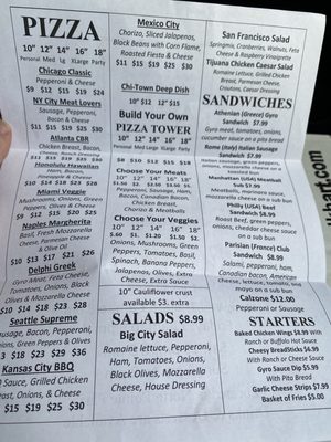 Menu photo 2 Big City Pizza Elkhart, IN
