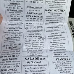 Big City Pizza - Menu to go