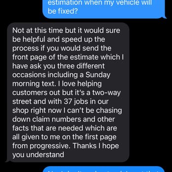 Body Werkes - Example of how rudely he treats his customers. - Body Shops Near Me - Beavercreek, Ohio
