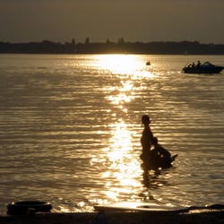 Strandbad Caputh - Sonnenuntergang im Seebad Caputh