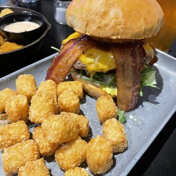 CV Tap House & Kitchen - BBQ Burger with Tater Tots - Burgers Near Me - Centennial, Colorado