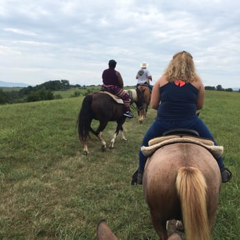 Star B Stables - Out on our ride. Lots to look at - Horseback Riding Near Me - Staunton, Virginia
