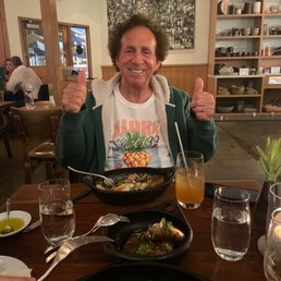 Eating food with my friend Bob