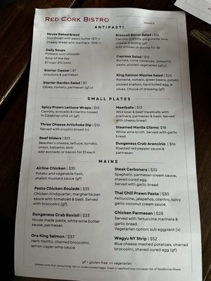 Menu photo 2 Red Cork Bistro Mukilteo, WA