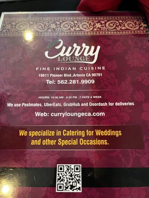 Menu photo 6 Curry Lounge Artesia, CA Menu photo 6 Curry Lounge Artesia, CA