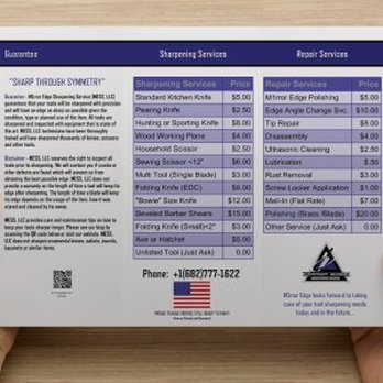 M1rror Edge Sharpening Service - Brochure Back - Knife Sharpening Near Me M1rror Edge Sharpening Service - Brochure Back - Knife Sharpening Near Me
