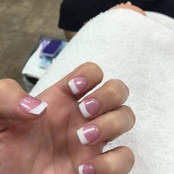 Envy Nails - Pink and white powder! Done by Kim!!! - Nail Salons Near Me - Macomb, Michigan