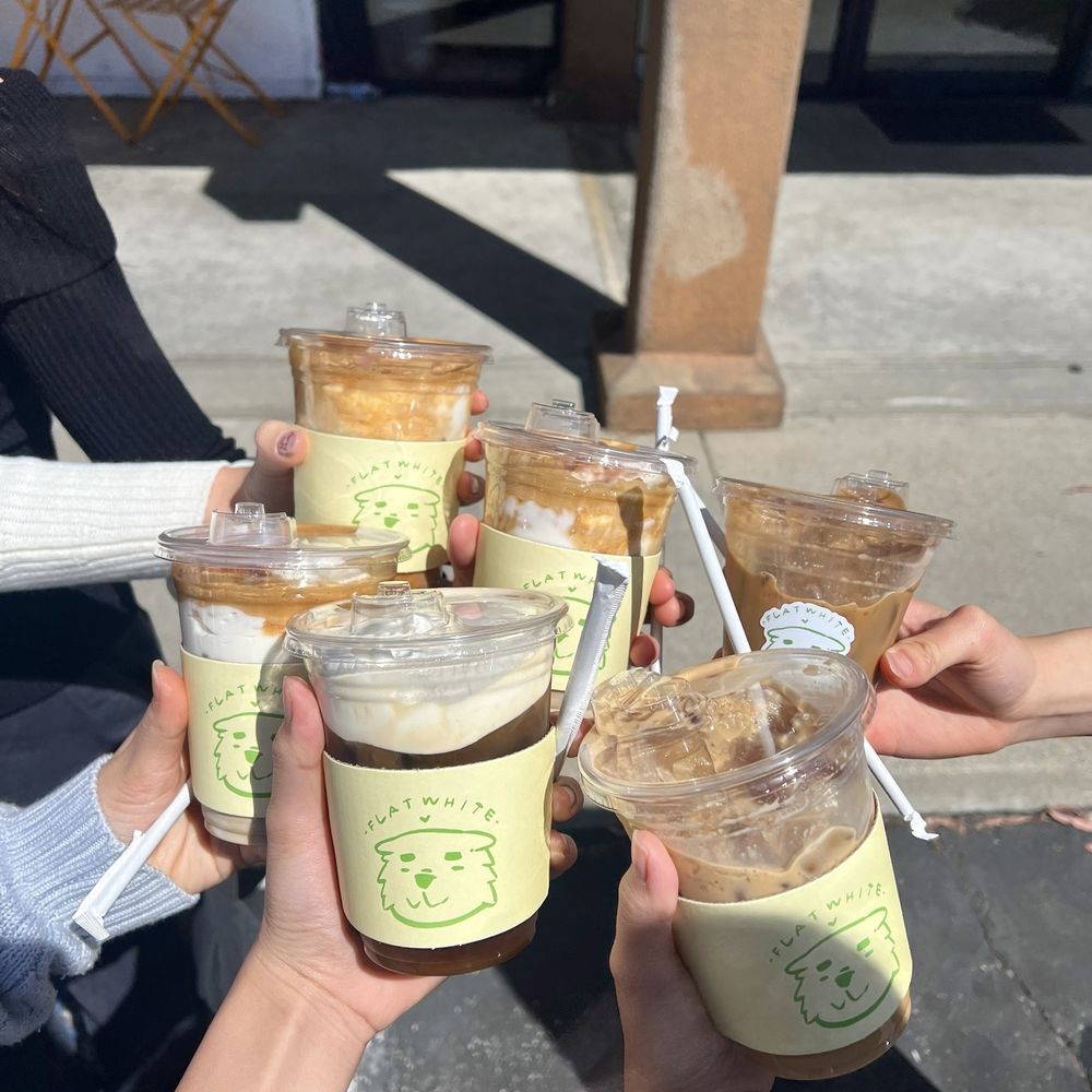 Flat White Coffee - Mango cream cold brew, eïnspanner, strawberry latte, flat white - Cafes Near Me - Cypress, California Flat White Coffee - Mango cream cold brew, eïnspanner, strawberry latte, flat white - Cafes Near Me - Cypress, California