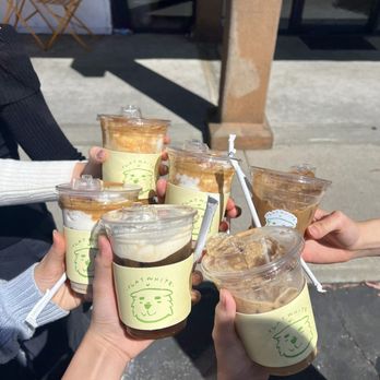 Flat White Coffee - Mango cream cold brew, eïnspanner, strawberry latte, flat white - Cafes Near Me - Cypress, California