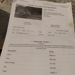 Larry H. Miller Casa Chevrolet - Trying to take advantage of a female older woman. $600 for a Battery?? Shame on them!!