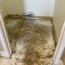 Flooded laundry room Flooded laundry room
