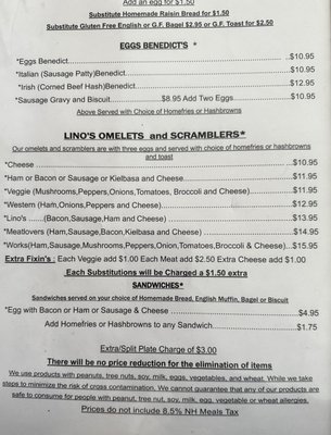 Menu photo 6 Lino's Restaurant Sanbornville, NH Menu photo 6 Lino's Restaurant Sanbornville, NH