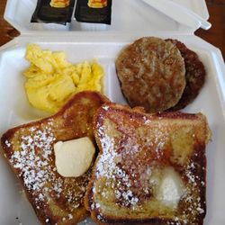 Fresh From the Garden - French toast Scrambled eggs Sausage