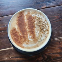 This is the Horchata Latte at Old World Coffee Roasters.