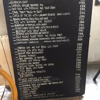 Somorrostro - Menu - Catalan Near Me - Barcelona, B