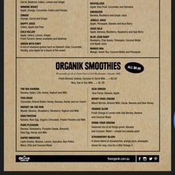 The Organik Store. - Organik menu