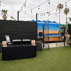 Baja Fish Taco & Burgers - Clean and professional catering setup with our food truck on-site--big or small, we've got you covered for private and corporate events.