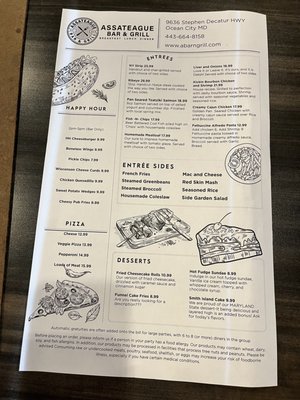 Menu photo 2 Assateague Bar & Grill Ocean City, MD Menu photo 2 Assateague Bar & Grill Ocean City, MD