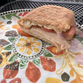 Caffe Florian - Turkey and provolone panini - Cafes Near Me - Kealakekua, Hawaii