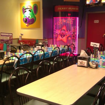 Chuck E. Cheese - Our two reserved tables near the Ticket Blaster machine - Pizza Near Me - Pearl City, Hawaii