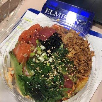 Poke Burrito - Jimmys creation! Tuna and salmon in a large bowl ~$14 with tax - Poke Near Me - Oak Park, Illinois Poke Burrito - Jimmys creation! Tuna and salmon in a large bowl ~$14 with tax - Poke Near Me - Oak Park, Illinois