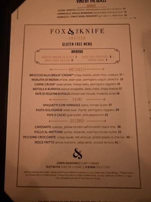 Menu photo 4 Fox & The Knife Boston, MA