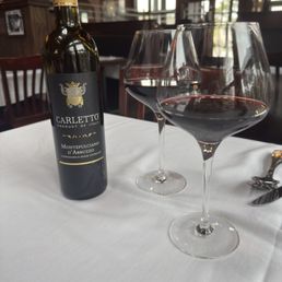 Inside dining, great wine. Inside dining, great wine.