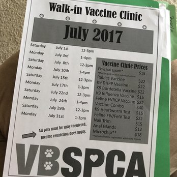 Virginia Beach SPCA - Walk-in Vaccine Clinic hours and prices. - Animal Shelters Near Me - Virginia Beach, Virginia Virginia Beach SPCA - Walk-in Vaccine Clinic hours and prices. - Animal Shelters Near Me - Virginia Beach, Virginia