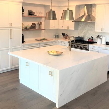 IRG Stone - Calacatta Retro Marble Waterfall Island - Building Supplies Near Me - Sacramento, California
