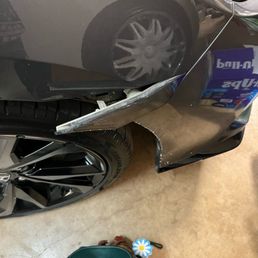 Broken bumper